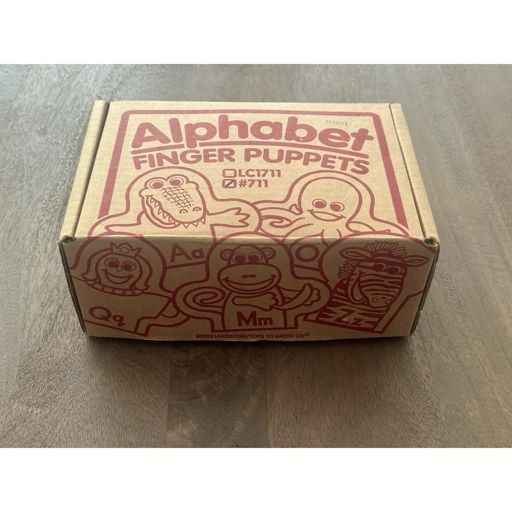 Vintage‎ Lakeshore Toys To Grow On Alphabet Finger Puppets Educational Rare